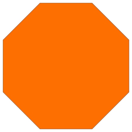 Sign Solutions Usa Diamond Grade Cubed Fluorescent Reflective DG3 Double Sided .063 18 in. X 18 in. Sheeted Blank FOR US06DFO18OCTDBLBLANK